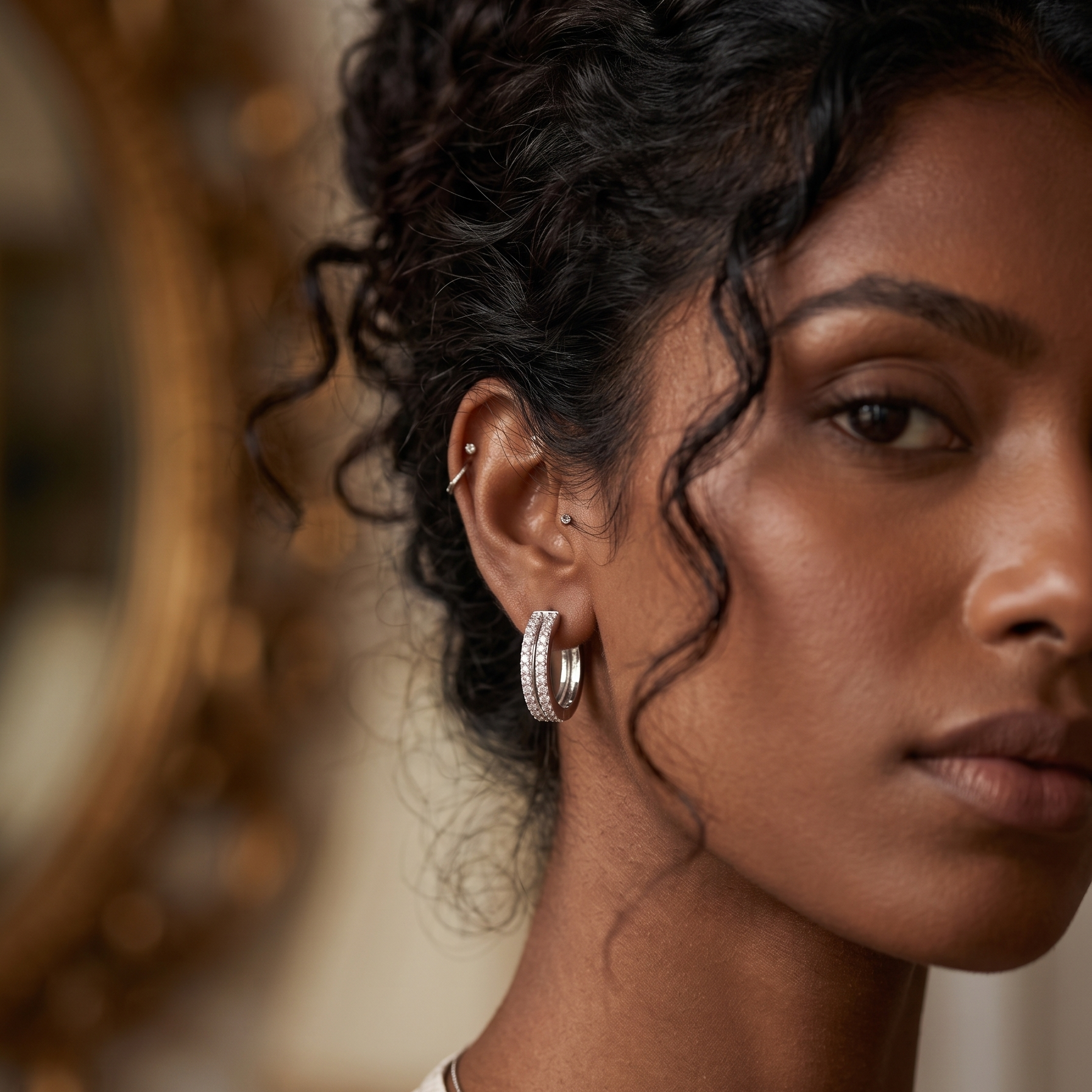 Lux Hoops (Silver)